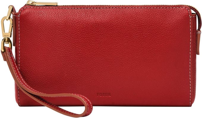 FOSSIL Polstas Utensil zak Gift Wristlet Garnet Rood