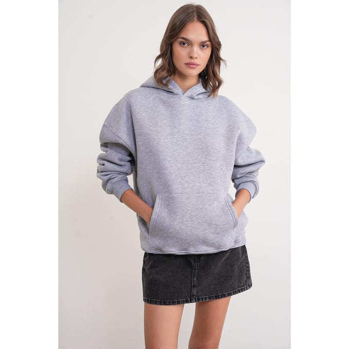 Oversized Hooded Sweatshirt met Zak