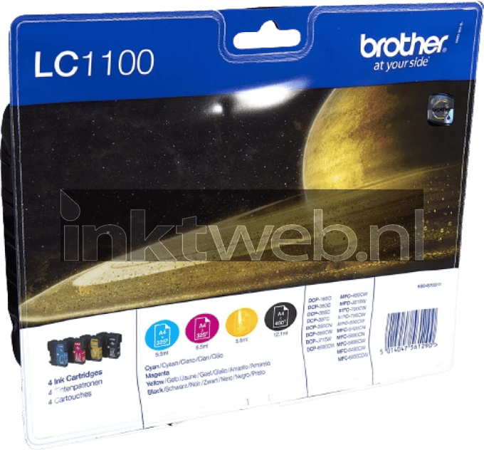 Brother LC1100VALBP / LC 1100 Value Pack - Inktpatroon Cyaan