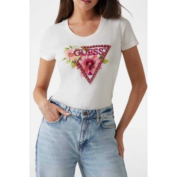 Guess Dames t-shirt triangle beads
