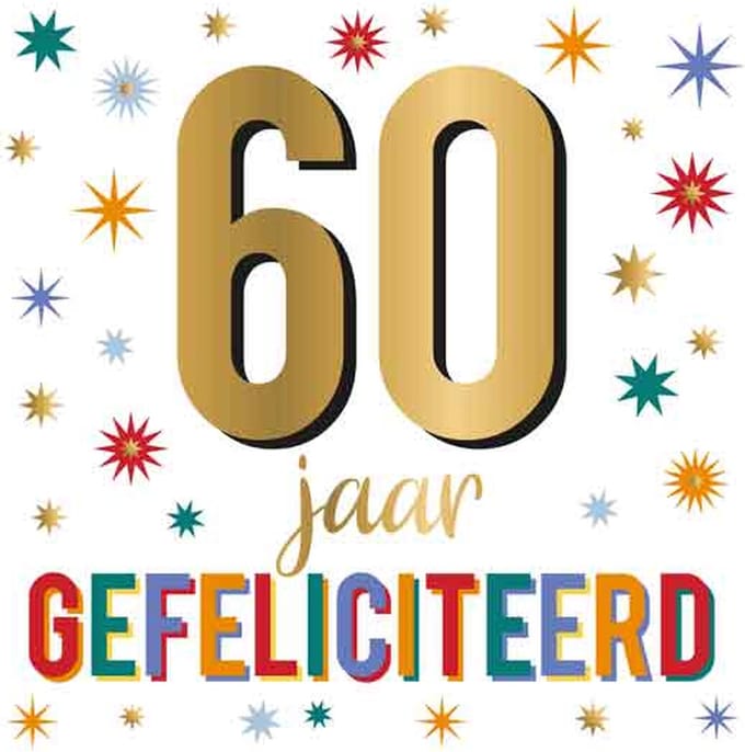 Verjaardagskaart - Daisy - 60 jaar- XL Formaat - 1 Stuk
