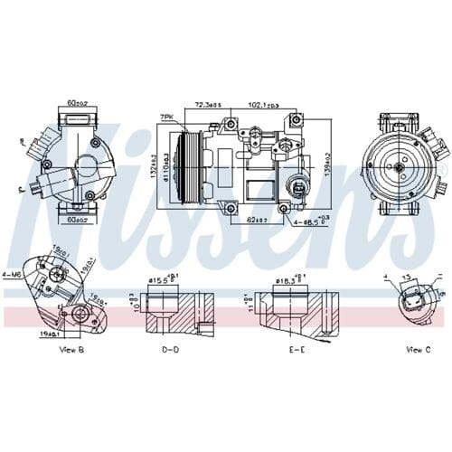 Compressor airconditioning NISSENS 89516