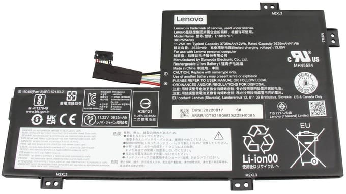 Lenovo L18D3PG5 Batterij - 42Wh