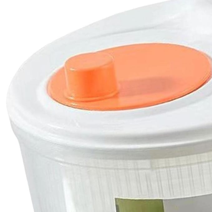 Slaspinner Handmatig Slaspinner 3L Grote Capaciteit Groentewasser Droger Afdruiprek Vergiet met white