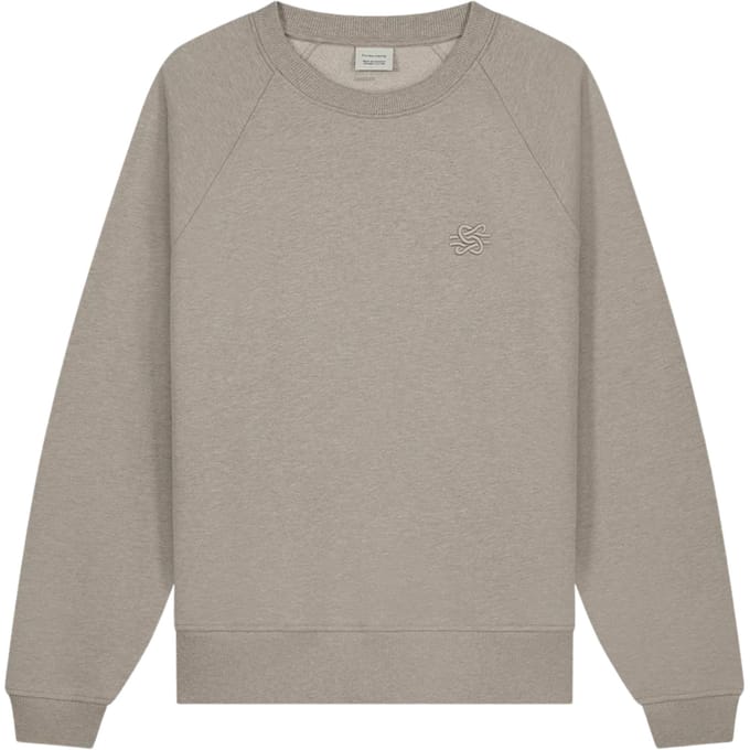 Filling Pieces 422630500397 Sweaters Beige Sweatshirt Embroidered Knot Melange