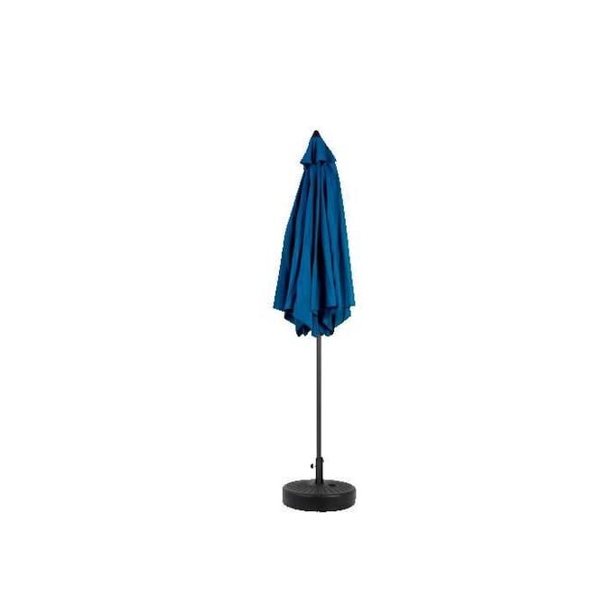 Parasol extérieur - MUVOE - double face - Rectangulaire 2,7 m - 100% polyester anti-UV imperméable - Manivelle & inclinaison bleu