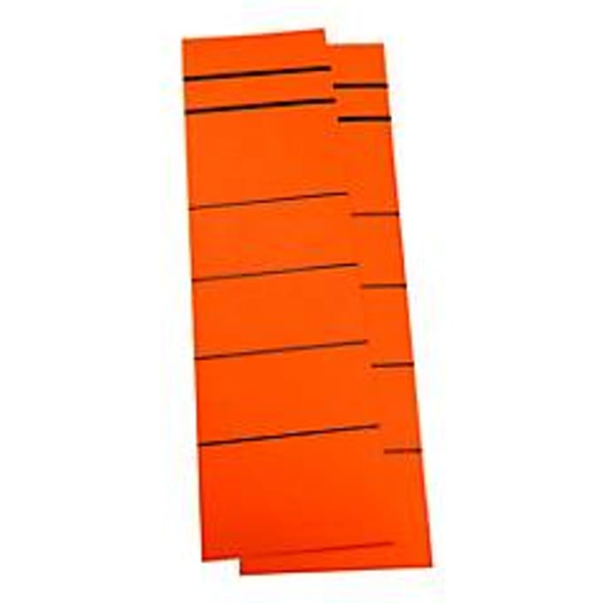 Rugetiket, rugbreedte 60 mm, zelfklevend, 10 stuks, rood