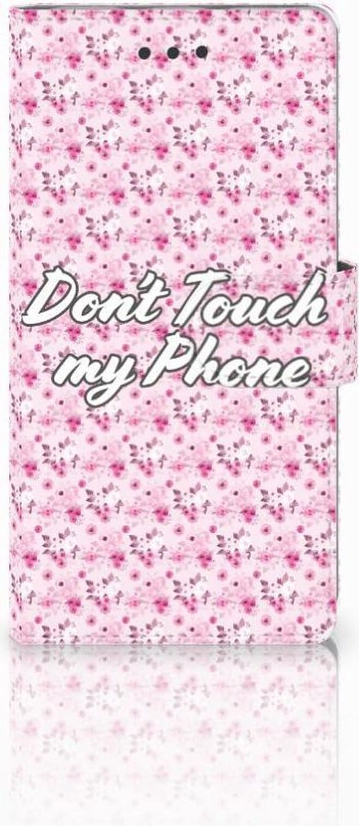Huawei Ascend P8 Lite Portemonnee Hoesje Flowers Pink DTMP