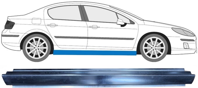 Reparatie dorpel voor Peugeot 407 2004-2011 / Rechts