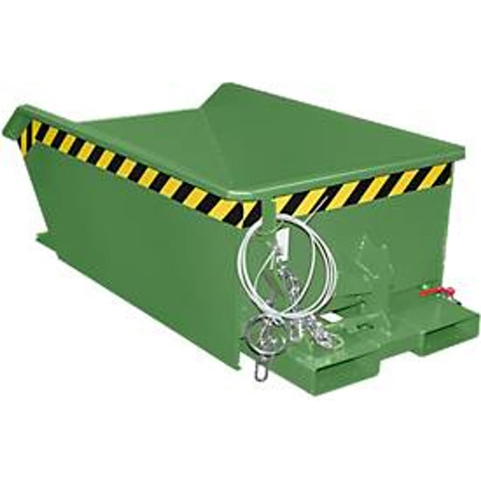Spaanbak Bauer SMGU 270, olie- & waterdicht gelast, 270l, groen