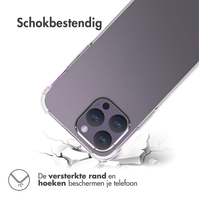imoshion Hoesje - Geschikt voor Apple iPhone 15 Pro Max - Shockproof Case - Transparant