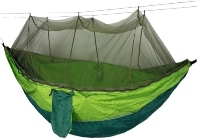 Draagbare Hangmat - Kampeer Swing - Outdoor Ontspanning - Met Klamboe - Lichtgewicht - Meerdere Kleuren
