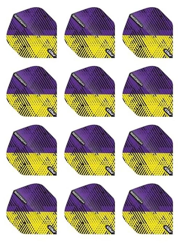 Hardcore Radical Blue & Black Fleck Dart Flights - 12 Dart Flights in 4 Sets