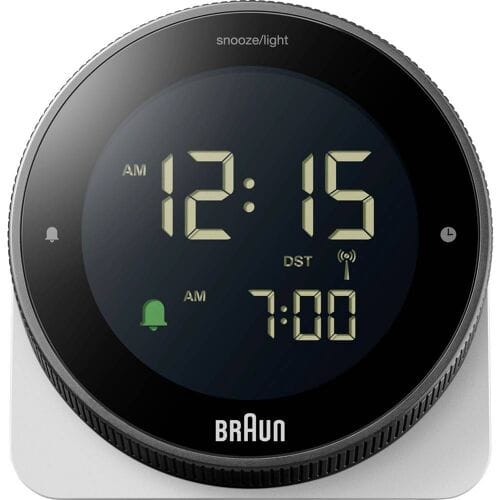 Braun BC24W-DCF Wekker Zendergestuurd Zwart, Wit