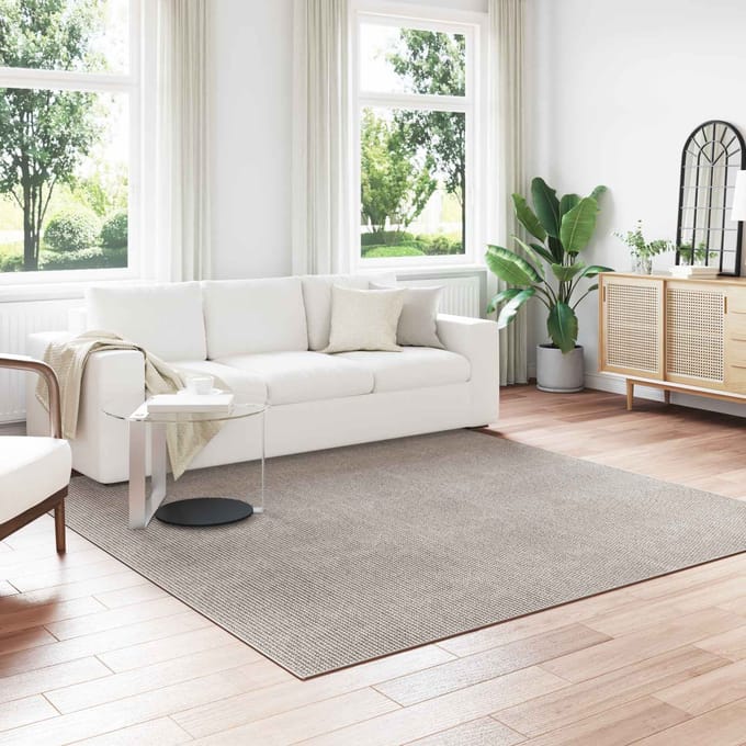vidaXL - Binnen - kleed - LUGO - Taupe - 240 - x - 240 - cm - Polyester