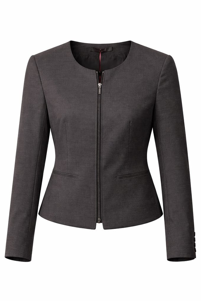 Damesblazer Greiff Modern Slim Fit – Zwart – Met Rits – Stretch – Maat 36 (38R)