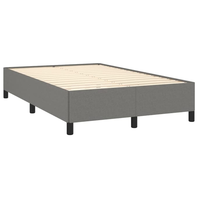 vidaXL - Bedframe - zonder - matras - 120x200 - cm - stof - donkergrijs