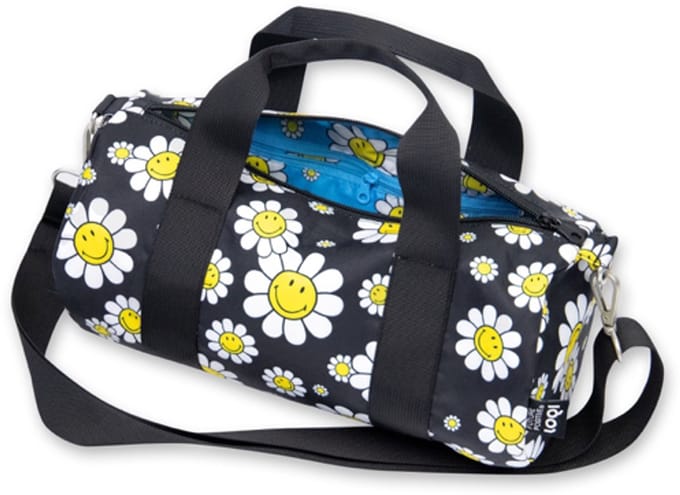 LOQI Weekender Medium - Flowers Black gerecycled