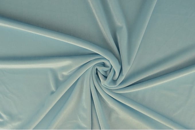Stretch fluweel - Baby blauw - 1 meter - Per meter - Velvet stof