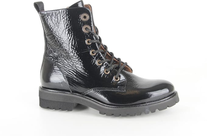 Zwarte Piedi Nudi Veterboots Lak Wijdte G