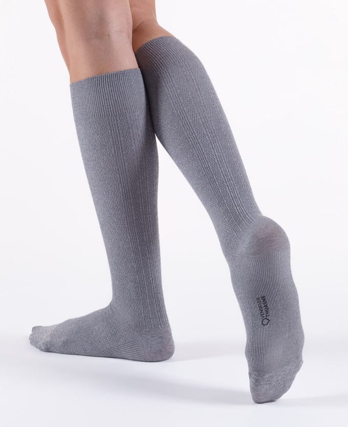 Thuasne Venoflex Fast Cotton Compressiekousen Grijs-Vrouw-Lang-Maat 2