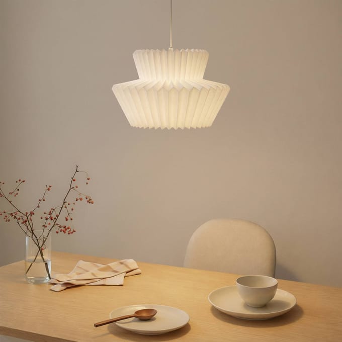 Lindby - hanglamp - 1licht - Papier - H: 25 cm - E27 - wit