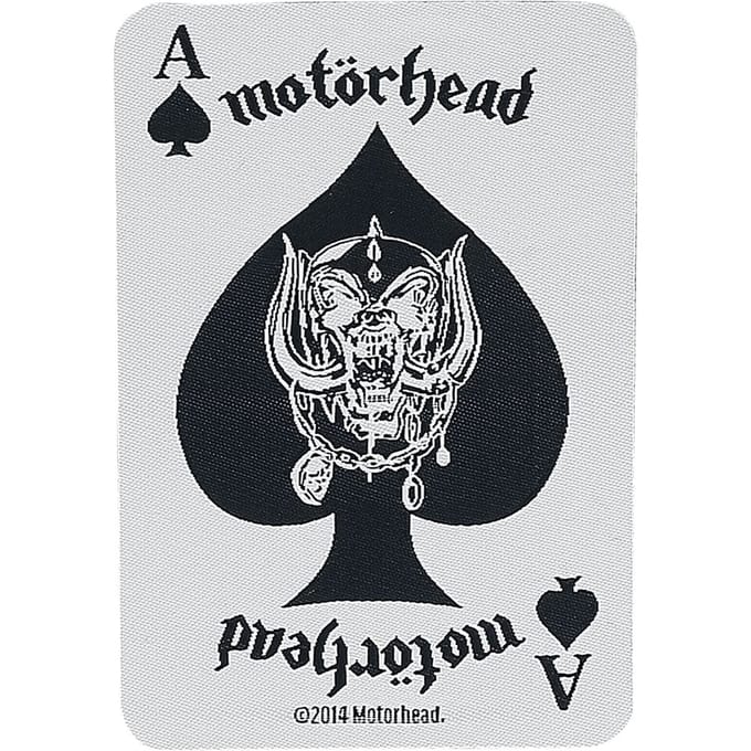 Motörhead Patch - Ace Of Spades Card - voor Geen - wit-zwart