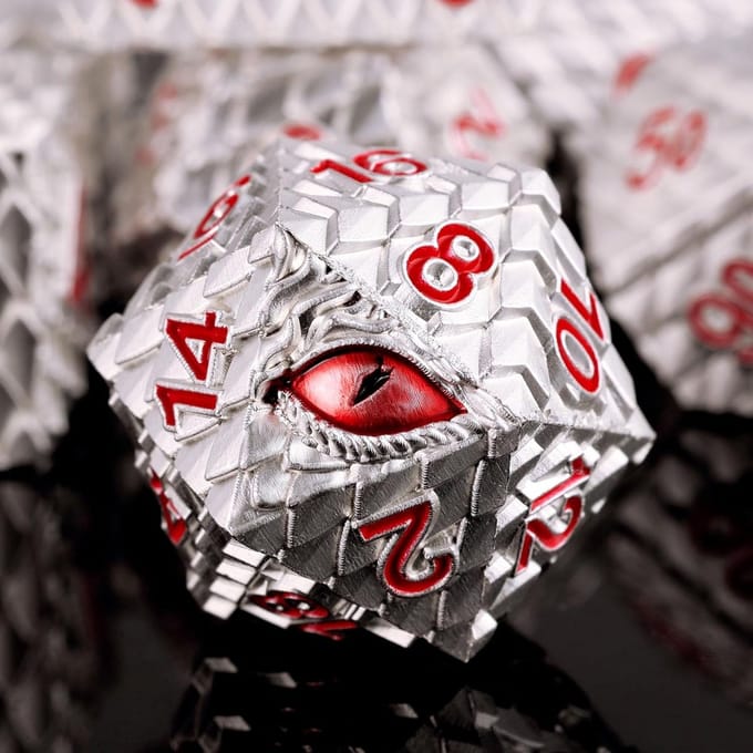 Metalen Dobbelstenen Set 7 Stuks voor Dungeons and Dragons RPG Spellen