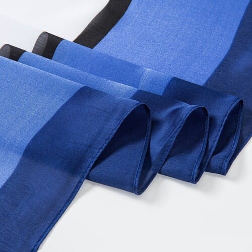 Sjaal Alberto Cabale Zijden Sjaal Wit Blauw Florina