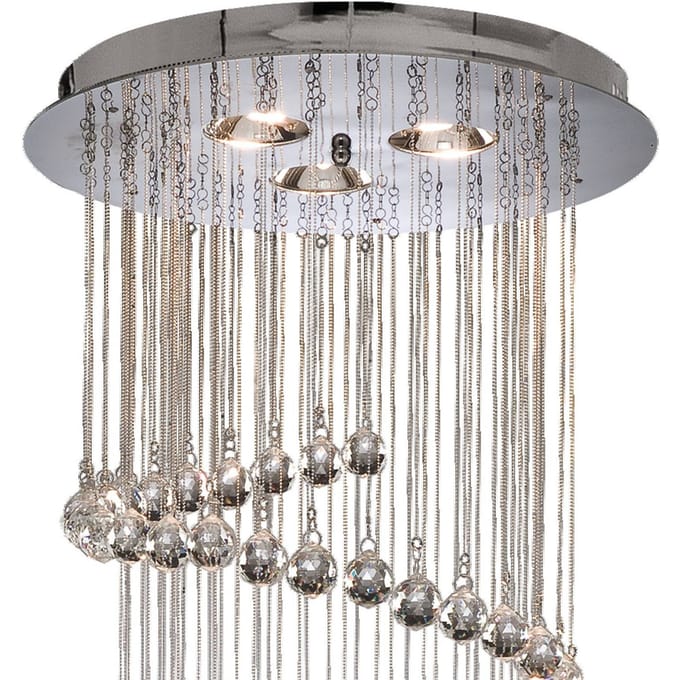 Searchlight Hanglamp Hallway, een kristalketting, 80cm