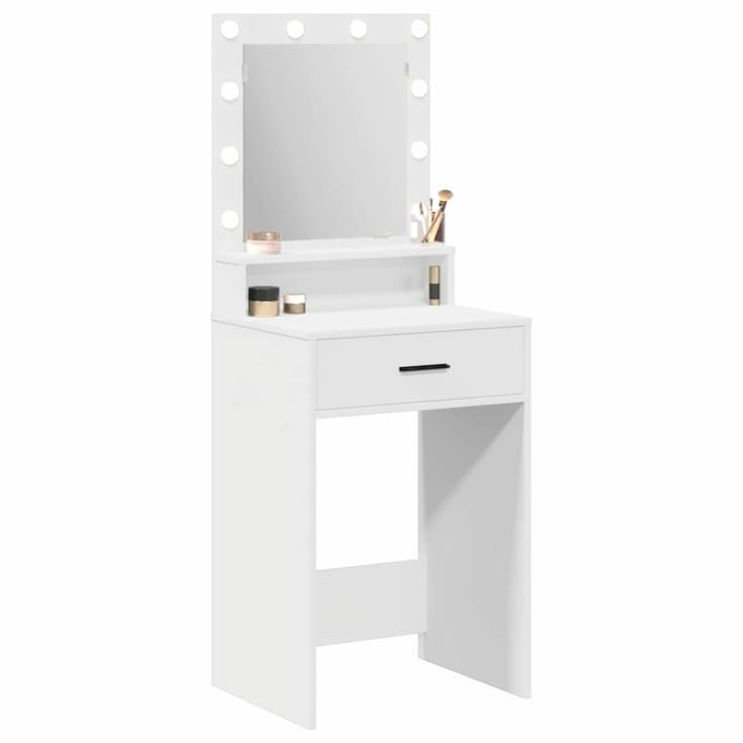 vidaXL - Kaptafel - Wit - 50 - x - 41 - x - 135 - cm - Bewerkt - hout