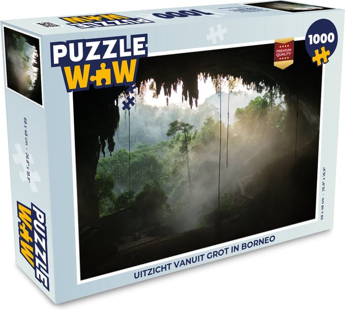 Puzzel Uitzicht vanuit grot in Borneo - Legpuzzel - Puzzel 1000 stukjes volwassenen