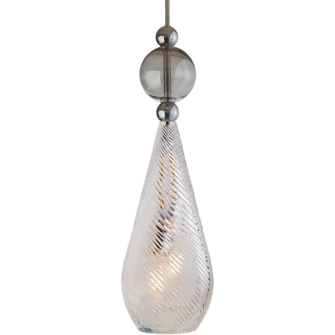 EBB & FLOW Smykke L zilver crystal swirl rookgrijs
