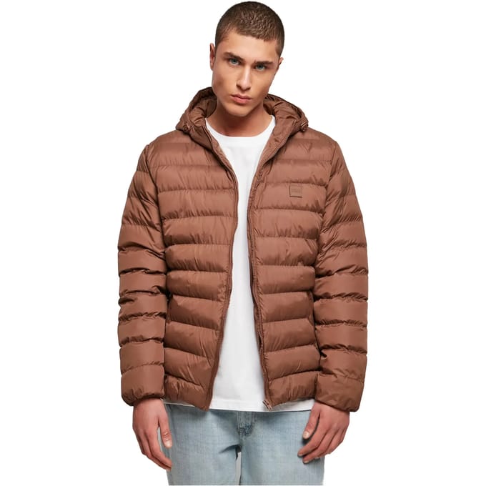 Urban Classics - Basic Bubble Gewatteerd jack - M - Bruin