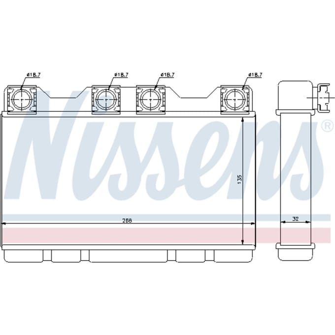 Warmtewisselaar, interieur verwarming NISSENS 70515