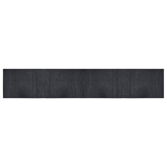 vidaXL - Vloerkleed - rechthoekig - 70x400 - cm - bamboe - grijs