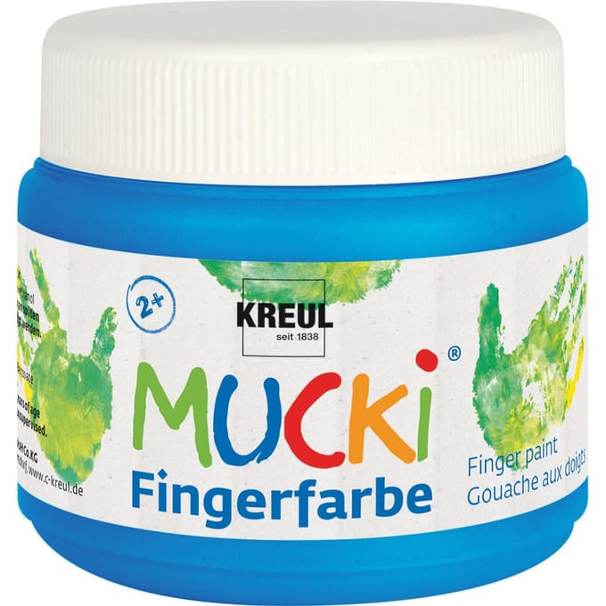 MUCKI Vingerverf, 150 ml - Blauw