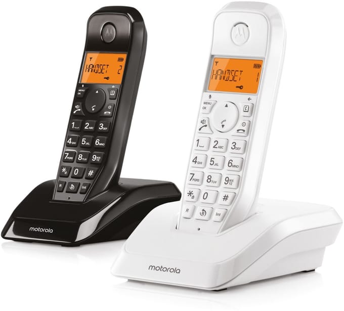 Draadloze huistelefoon handset Motorola S1202 White Black