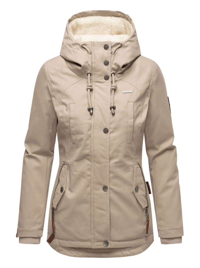 Marikoo dames winterjas met teddyfleece voering & capuchon