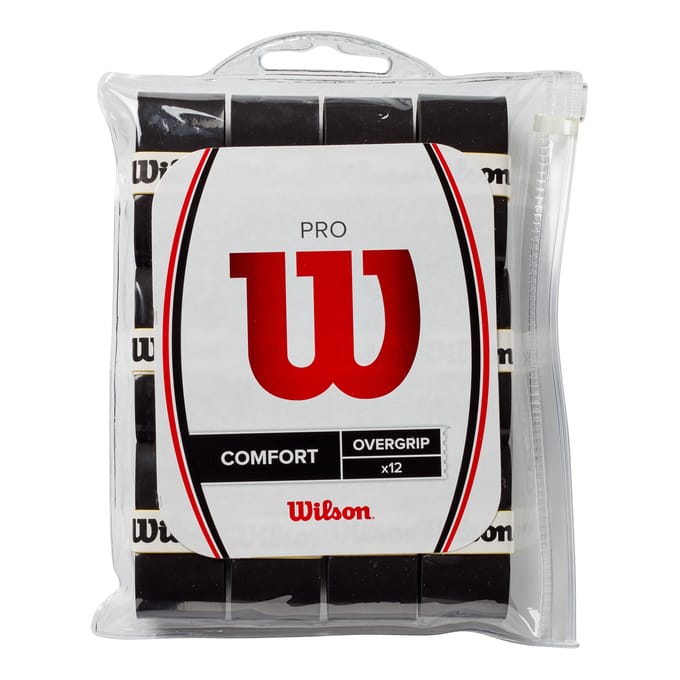 Wilson Pro Overgrip Verpakking 12 Stuks-Zwart