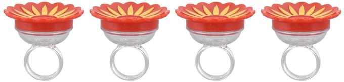 Cosensi- Kolibrievoeder 4-delig - Handheld Voeder - Compact - Multifunctioneel - Plastic - Aantrekkelijk voor Kolibries - Vogelfeeder