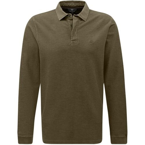 Fynch-Hatton Trui Rugby Shirt Garment Dyed Longsleeve Deep Forest / male