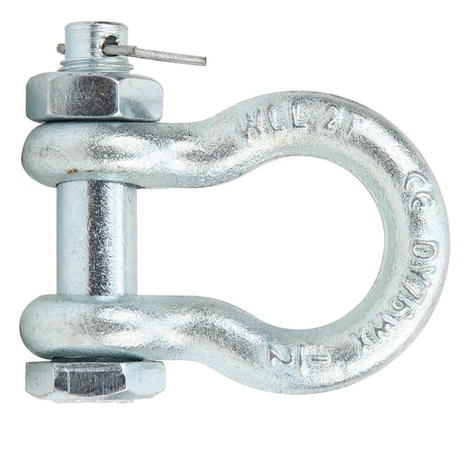 Manille d'ancre Acier allié Robuste Type en U avec Écrou Pièces de Machine de Levage de Navire 1 Pièce 6.5t Ancre white