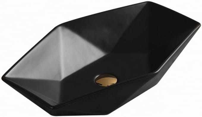 Mexen Elena opzetwastafel 63 x 41 cm, zwart mat - 21476385