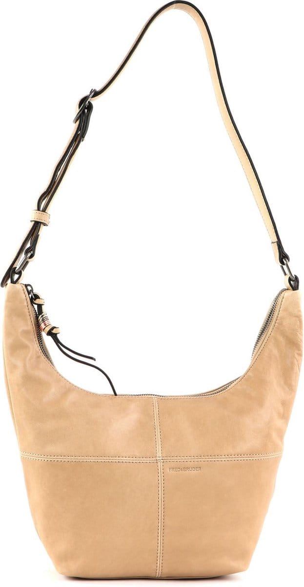 FREDsBRUDER Leren Schoudertas Gena Crossbody Taupe Beige