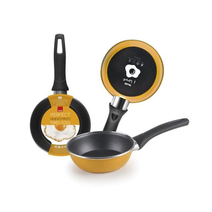 Poêle - IBILI - 14 cm - Acier émaillé vitrifié - Antiadhésif - Compatible induction orange