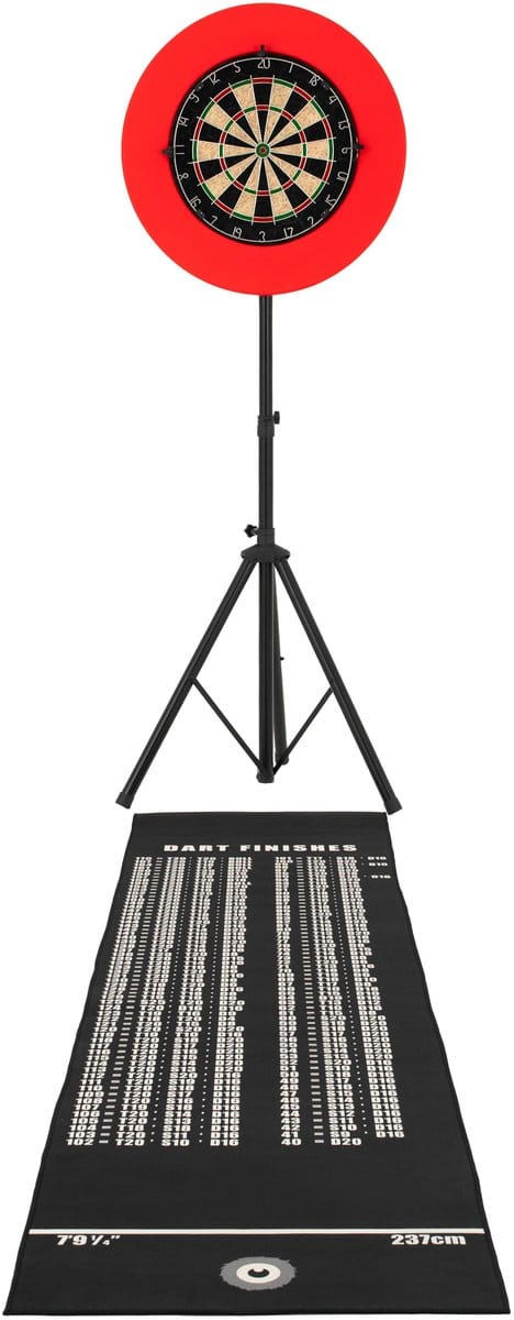 Dartset - verstelbaar statief - sisal dartbord - zelfgenezende