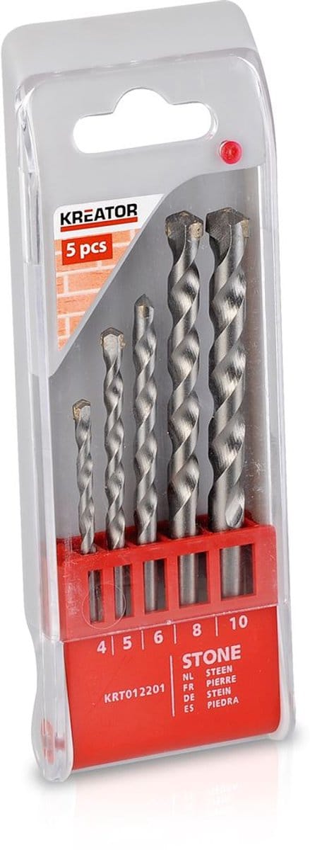 Kreator - Accessories - KRT012201 - Steenboorsets - Ø 4-5-6-8-10mm - 5 st.