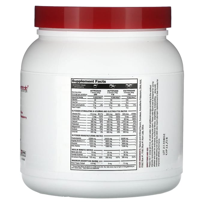 Metabolic Nutrition, GlycoRoad, Blauwe Framboos, 600g