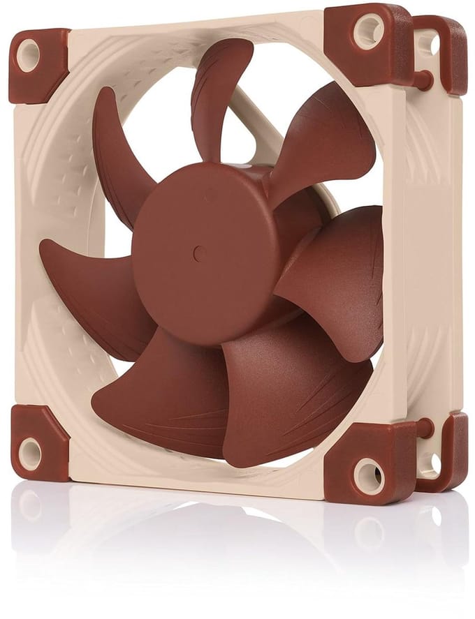 PC Ventilatoren - Stille Ventilator Set - PC Koeling Optimaliseren - 8cm Compact Formaat - 80mm - Bruin